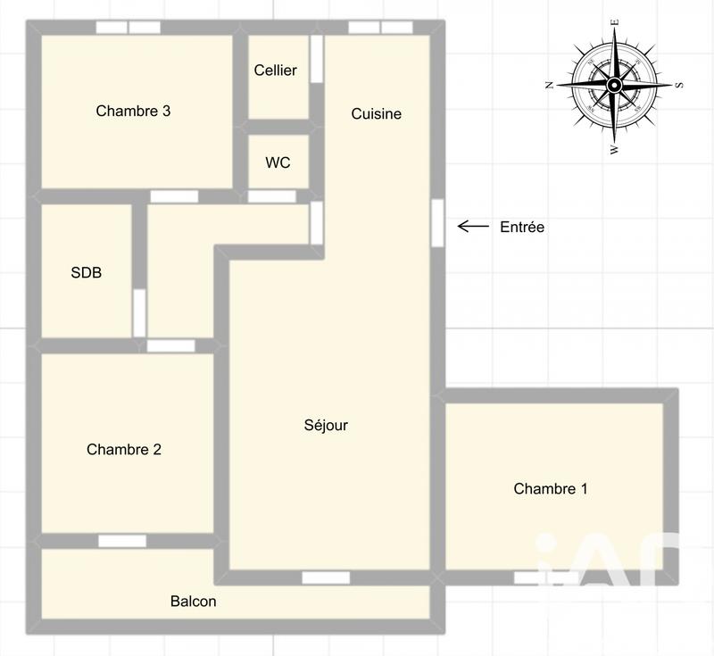 Appartement - 74 m² - 4 pièces