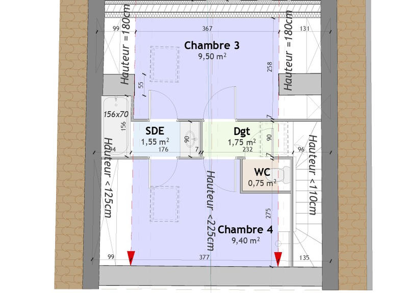 Appartement - 90 m² - 5 pièces