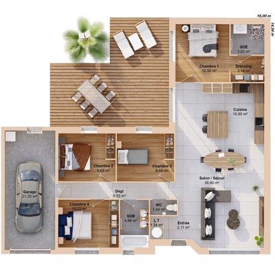 Maison - 113 m² - 6 pièces