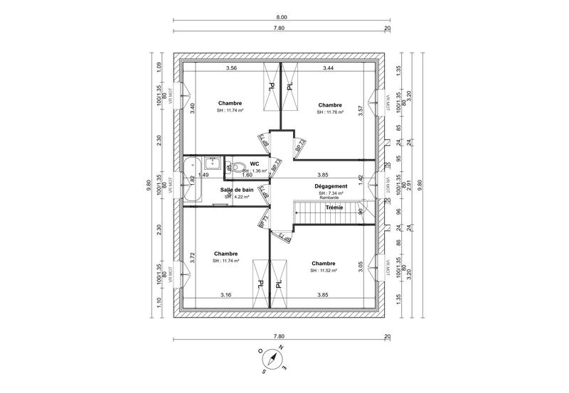 Maison - 122 m² - 7 pièces
