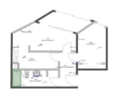Appartement - 51 m² - 2 pièces