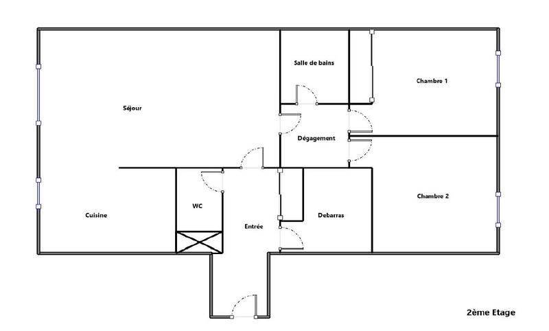 Appartement ancien - 66 m² - 3 pièces