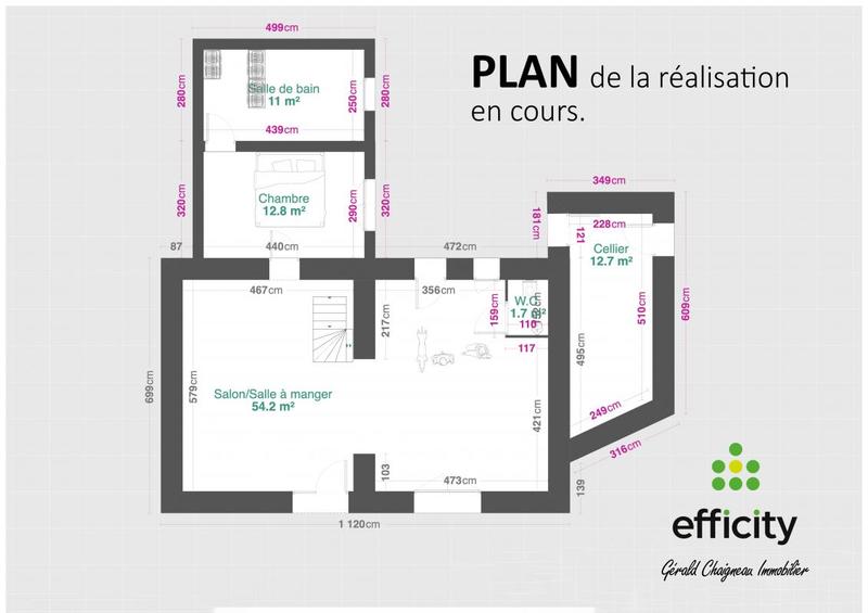 Maison - 80 m² - 3 pièces