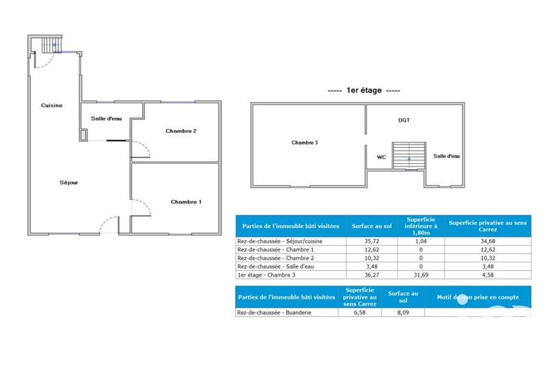 Maison - 66 m² - 4 pièces