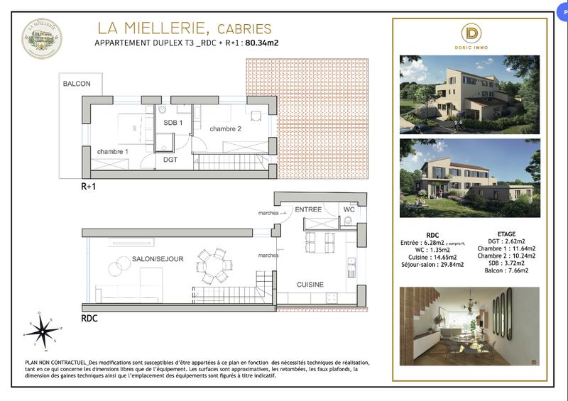 Maison - 80 m² - 3 pièces