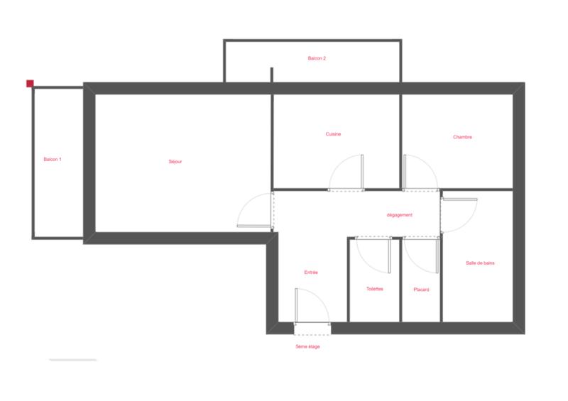 Appartement - 52 m² - 2 pièces