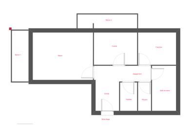 Appartement - 52 m² - 2 pièces
