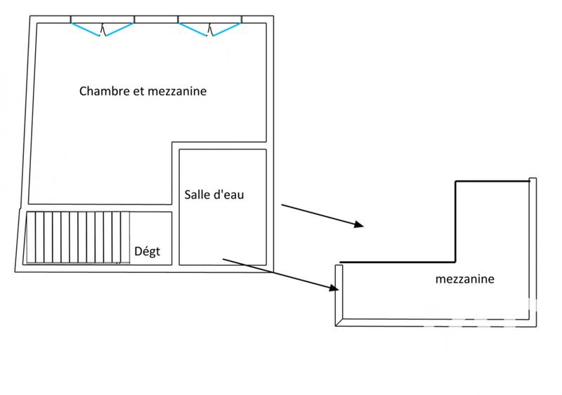 Duplex - 46 m² - 2 pièces