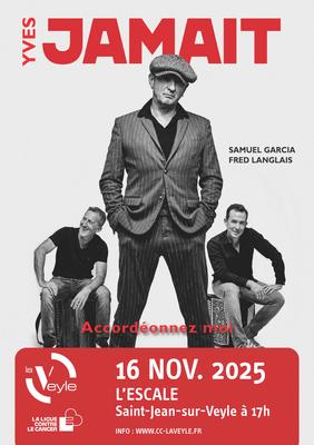 « Accordéonnez-moi » le nouveau spectacle d’Yves Jamait de passage dans l’Ain le dimanche 16 novembre 2025 !