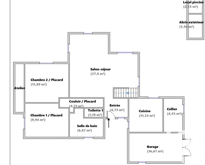 Maison - 140 m² - 4 pièces