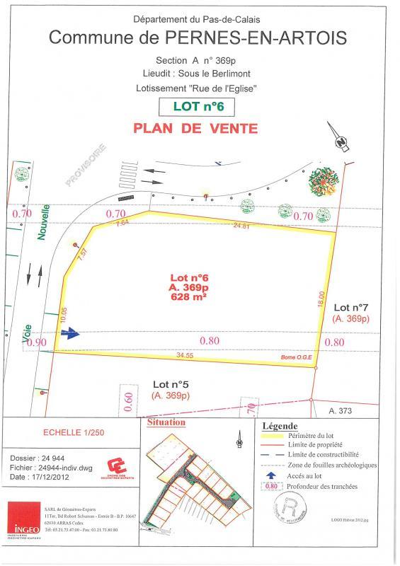 Terrain constructible - 628 m²