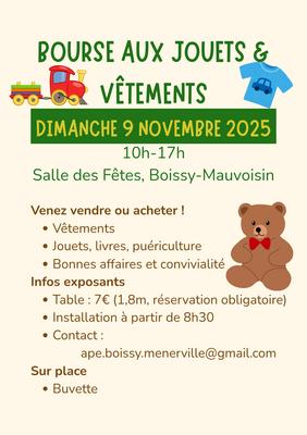 Bourse aux jouets et vêtements