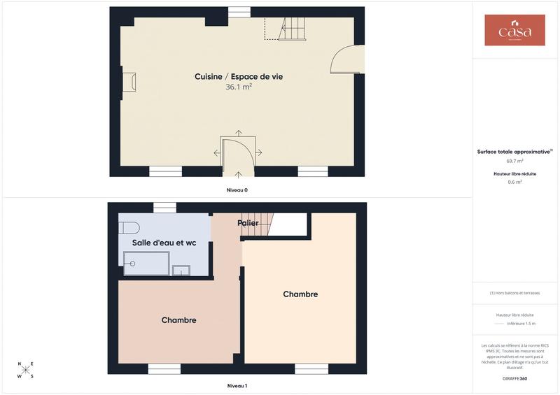 Maison - 70 m² - 4 pièces