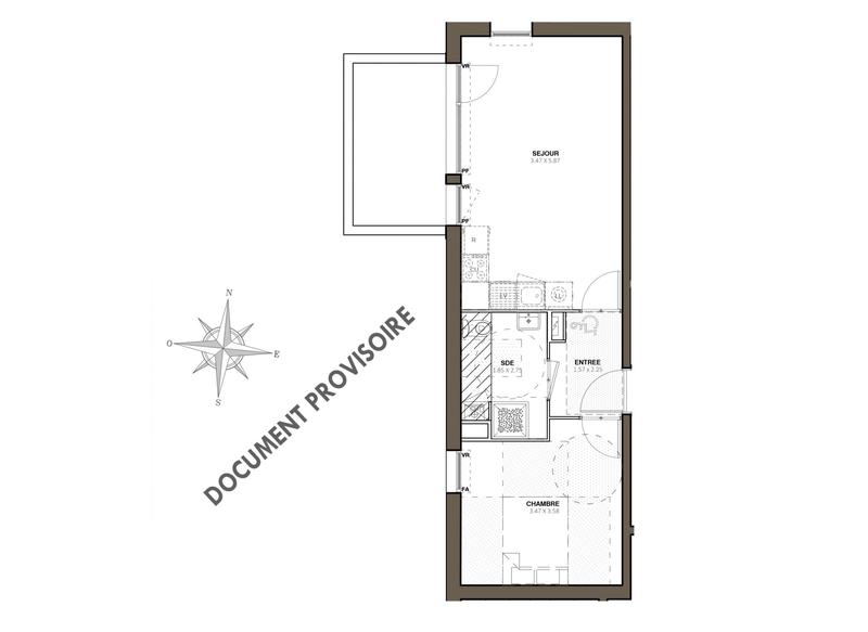 Appartement - 40 m² - 2 pièces