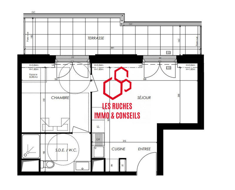 Appartement - 37 m² - 2 pièces