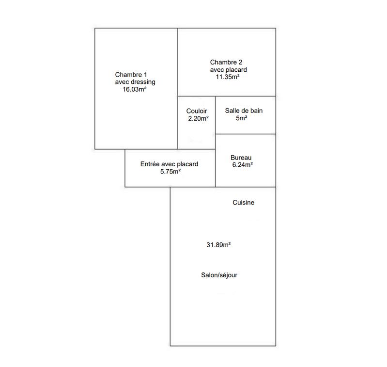 Appartement - 78 m² - 3 pièces