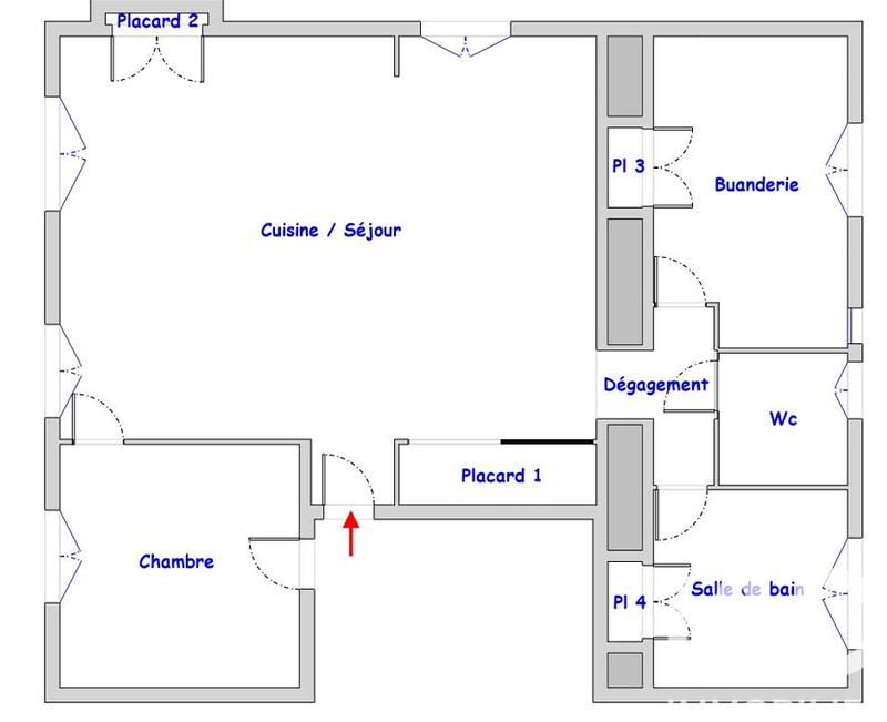 Appartement - 57 m² - 3 pièces