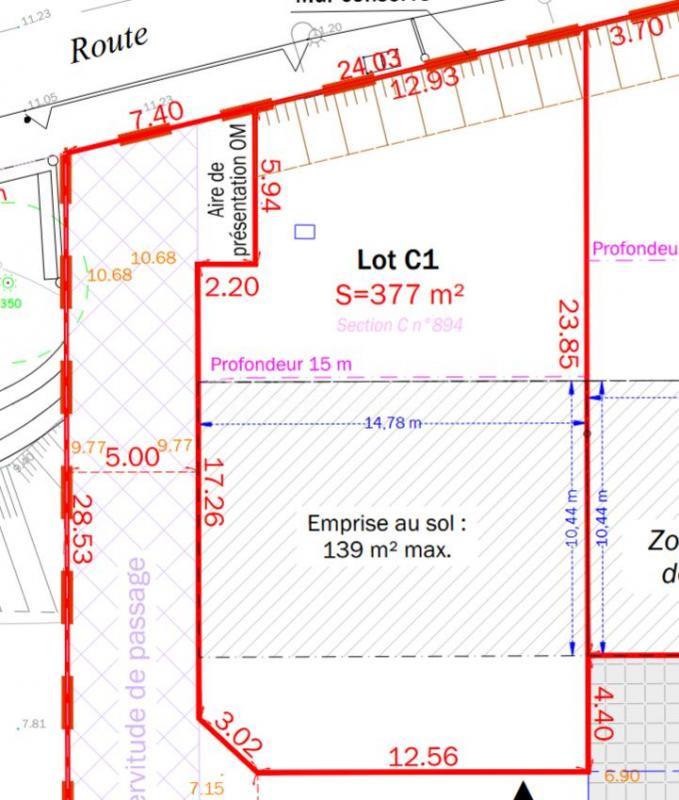 Terrain constructible - 377 m²