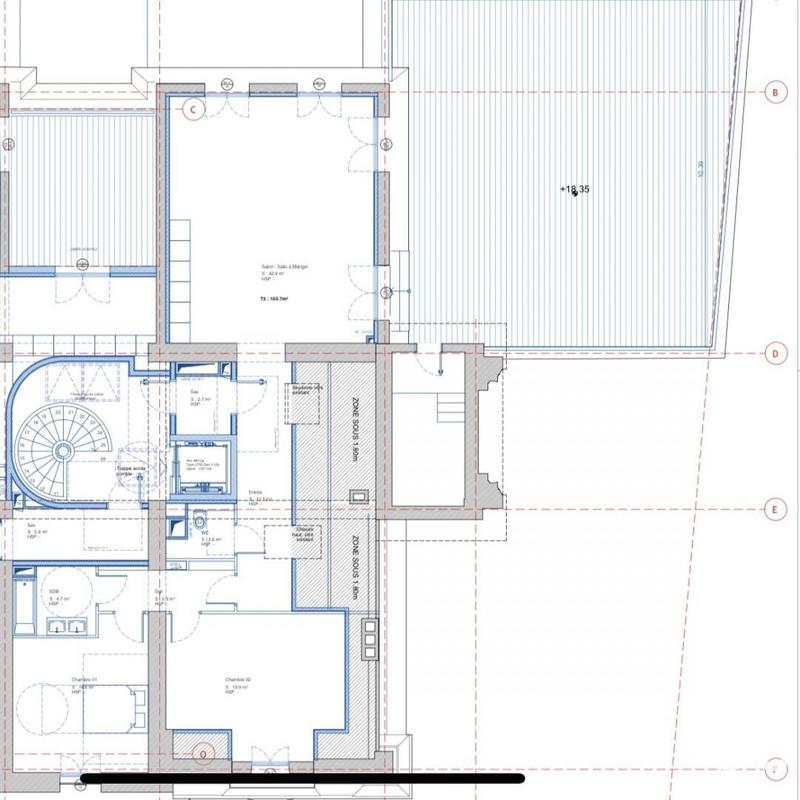 Appartement - 100 m² - 3 pièces