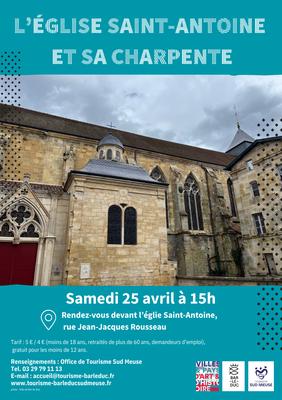 Visite accompagnée : l'église Saint-Antoine et sa charpente