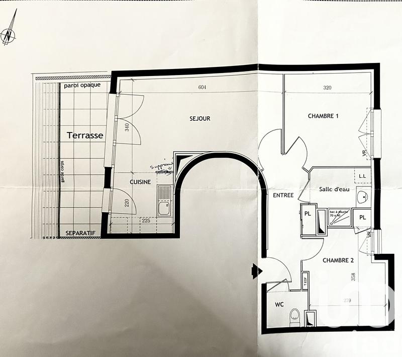 Appartement - 57 m² - 3 pièces