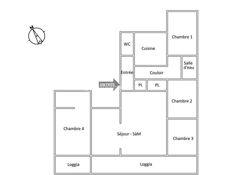 Appartement - 106 m² - 5 pièces