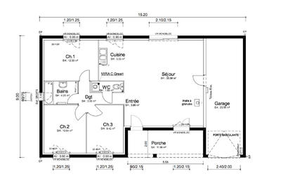 Maison - 80 m² - 4 pièces