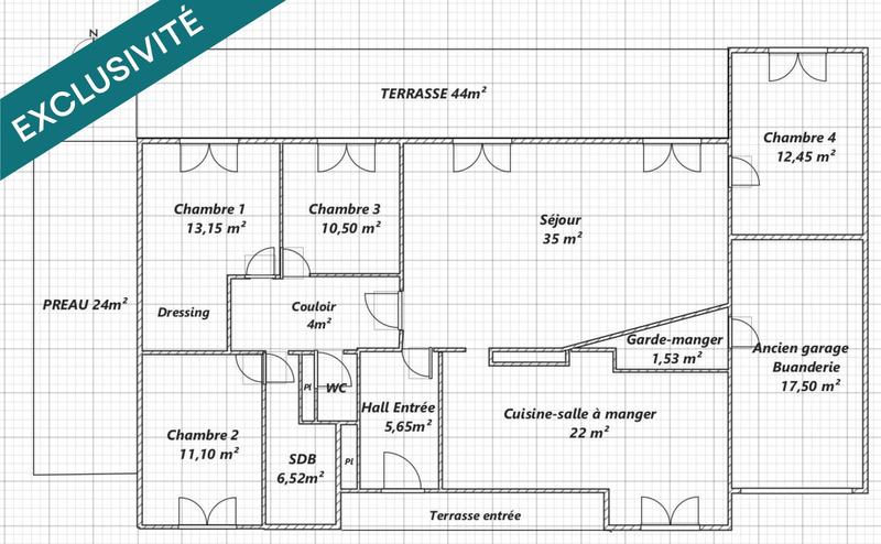 Maison - 120 m² - 5 pièces