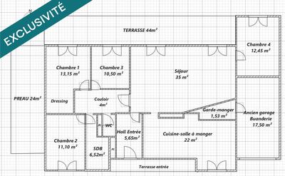 Maison - 120 m² - 5 pièces