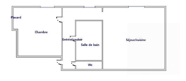 Appartement - 48 m² - 2 pièces