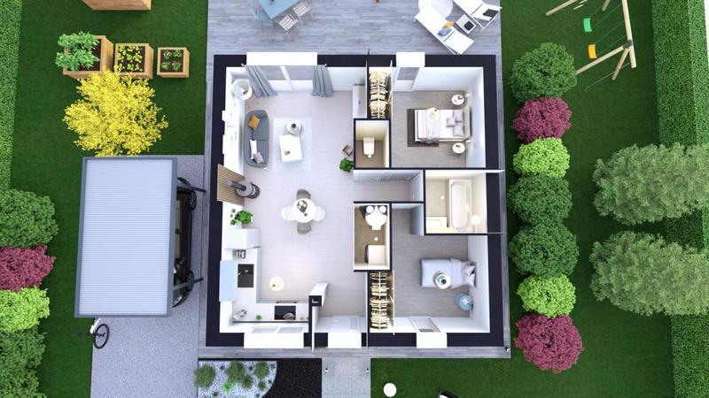 Maison - 84 m² - 3 pièces