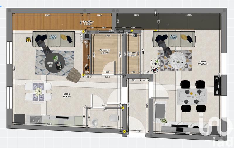 Duplex - 53 m² - 3 pièces