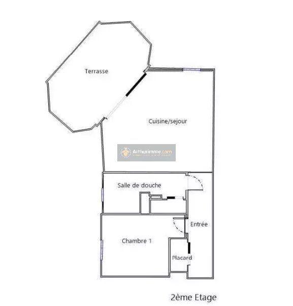 Appartement - 40 m² - 2 pièces