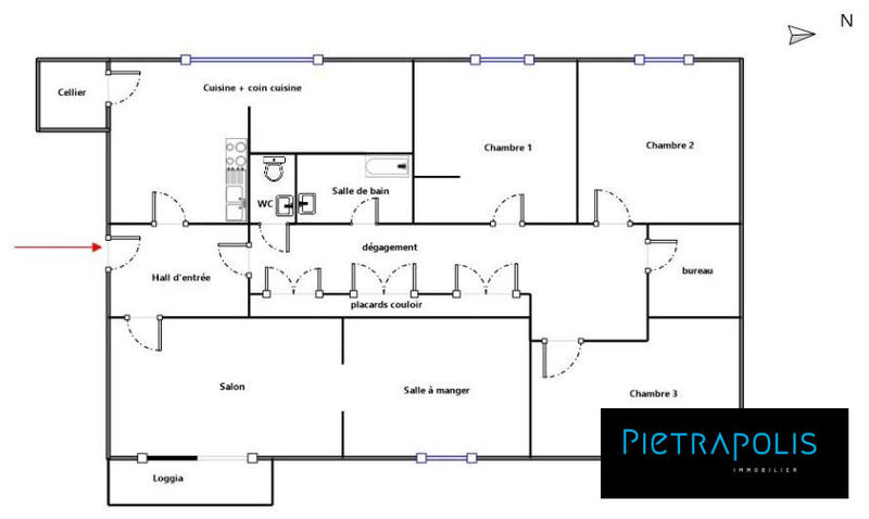 Appartement - 98 m² - 4 pièces