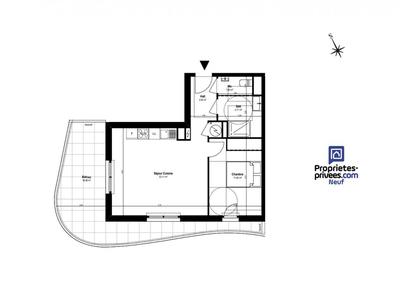 Appartement - 46 m² - 2 pièces