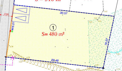 Terrain - 480 m²