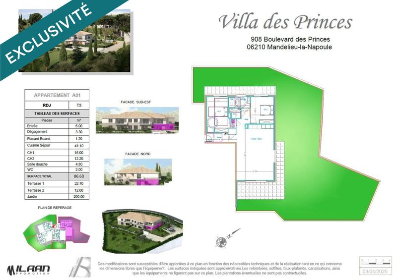 Appartement - 87 m² - 3 pièces