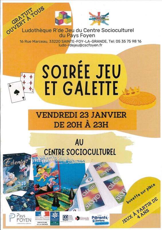 Soirée jeu et galette avec le Centre Socioculturel du Pays Foyen
