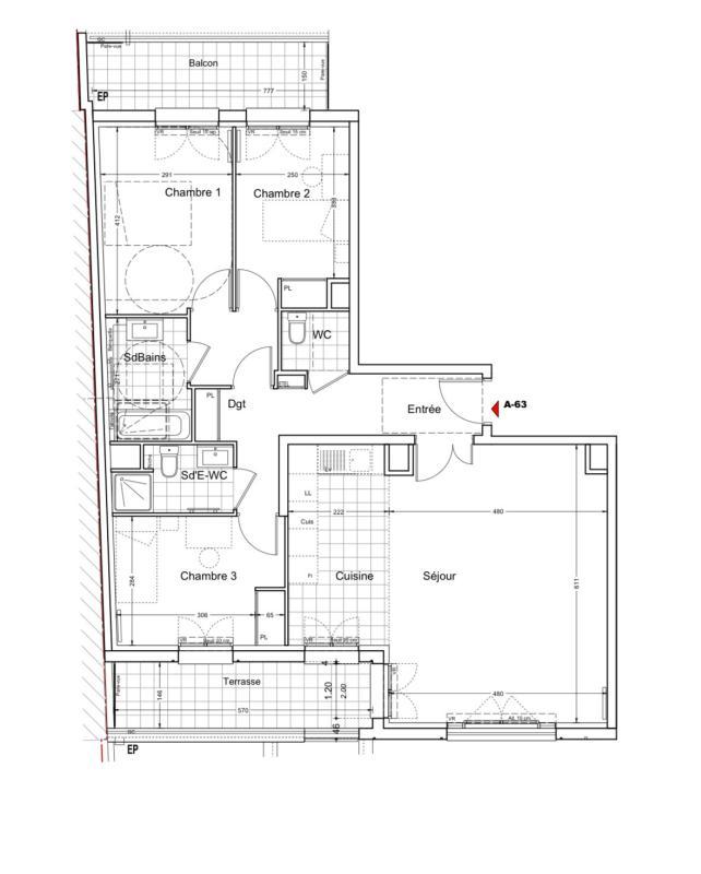 Appartement - 98 m² - 4 pièces