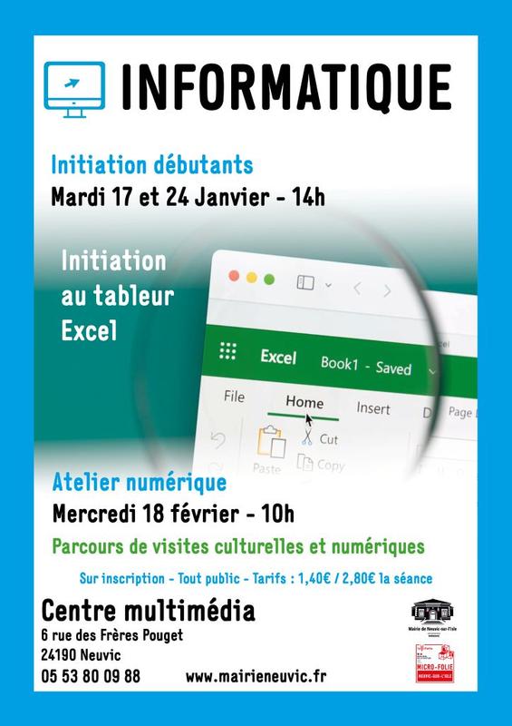 Découverte informatique : Initiation Tableur Excel