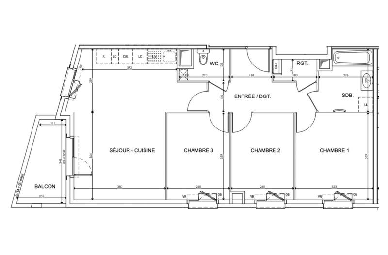 Appartement - 73 m² - 4 pièces
