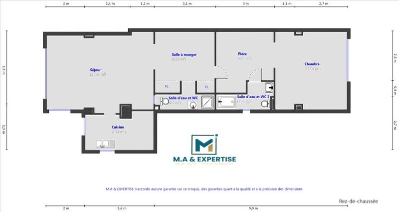 Appartement - 67 m² - 2 pièces