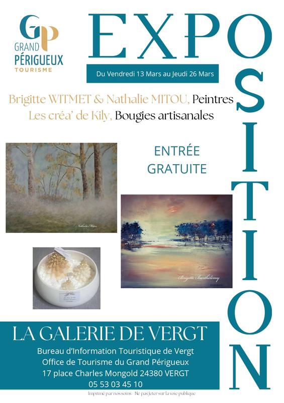 Exposition de Brigitte Witmet, Nathalie Mitou et les créa' de Kily