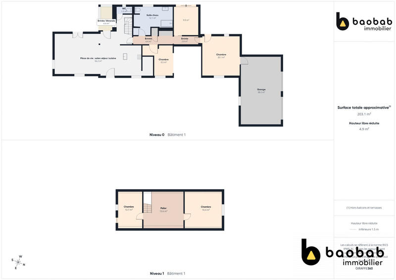 Maison contemporaine - 175 m² - 7 pièces