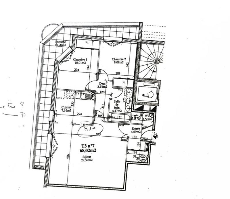 Appartement - 68 m² - 3 pièces