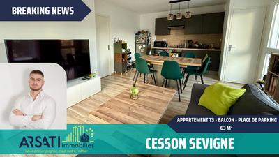 Appartement - 63 m² - 3 pièces