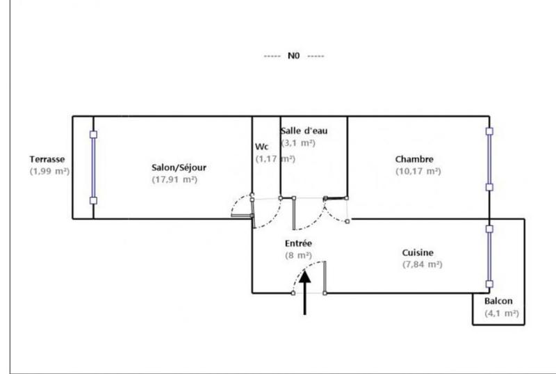 Appartement - 48 m² - 2 pièces