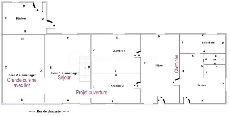 Corps de ferme - 151 m² - 6 pièces