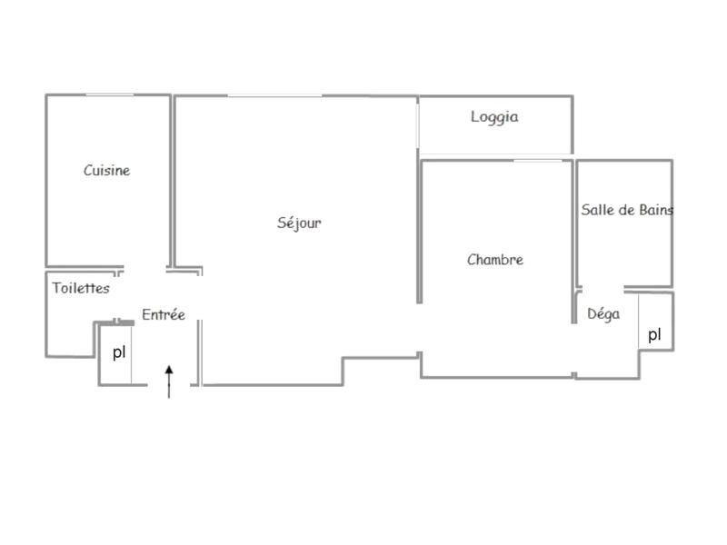 Appartement - 48 m² - 2 pièces