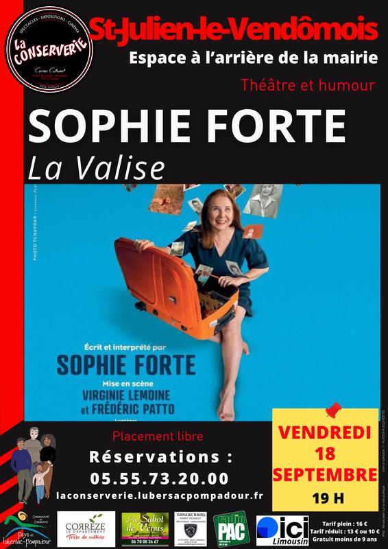 La Conserverie Spectacle Hors les murs : Sophie Forte "La Valise"